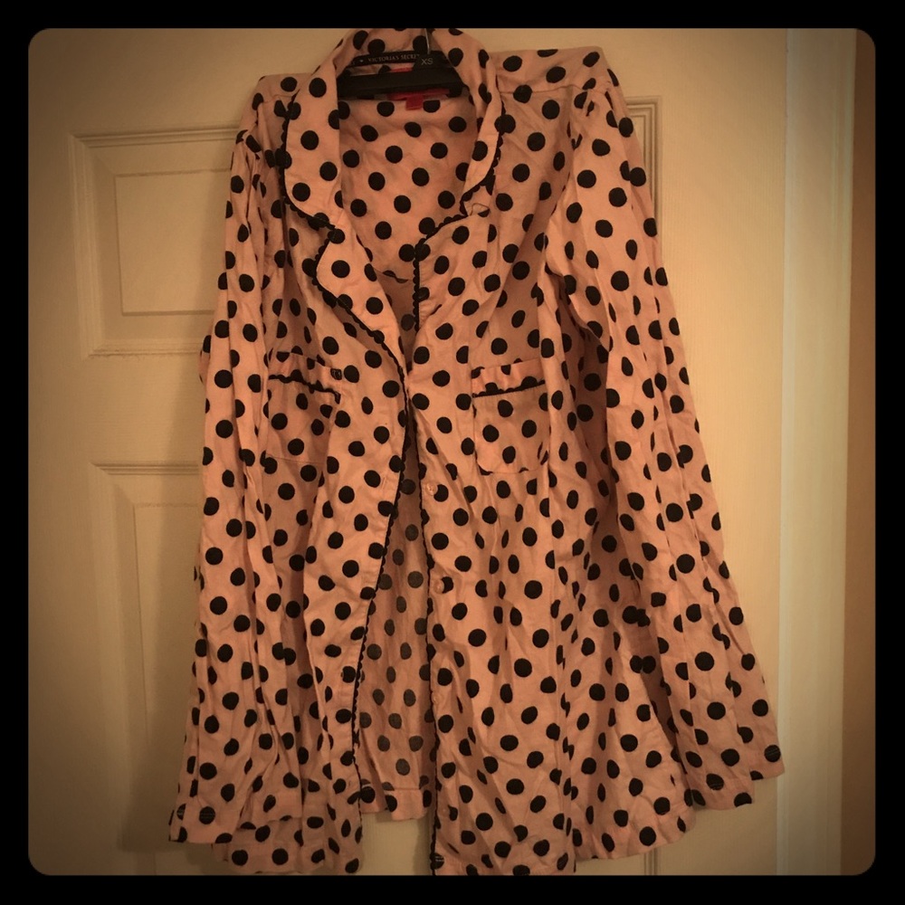 Victoria Secret polka dot pajamas size Medium long